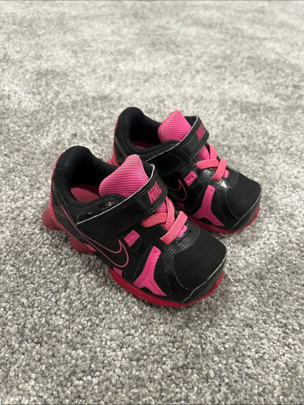 Nike Black and Pink Toddlers' Athletic Sneakers
